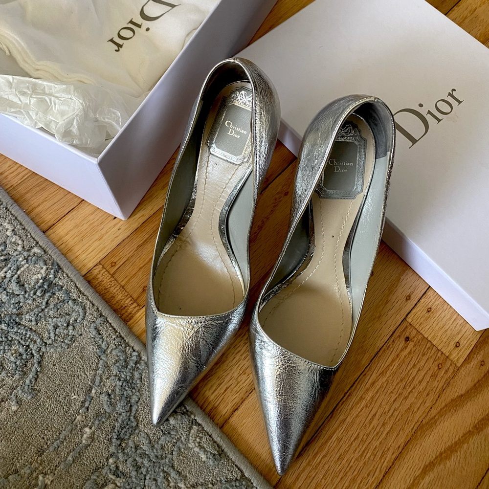 Christian Dior Silver Pumps